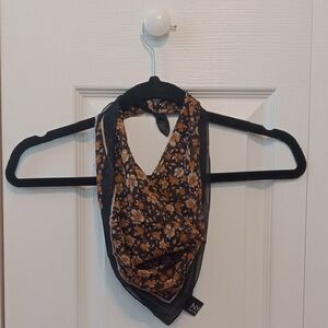 Vintage NY & CO Floral Black and Brown Scarf